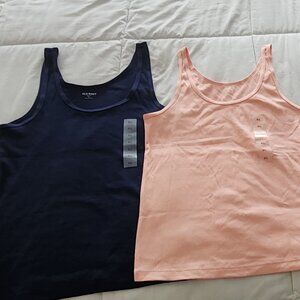 Old Navy Peach Blue Basic Ribbed Tank Top NWT XL